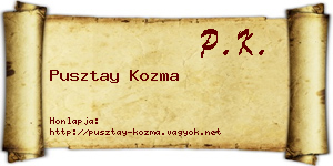 Pusztay Kozma névjegykártya